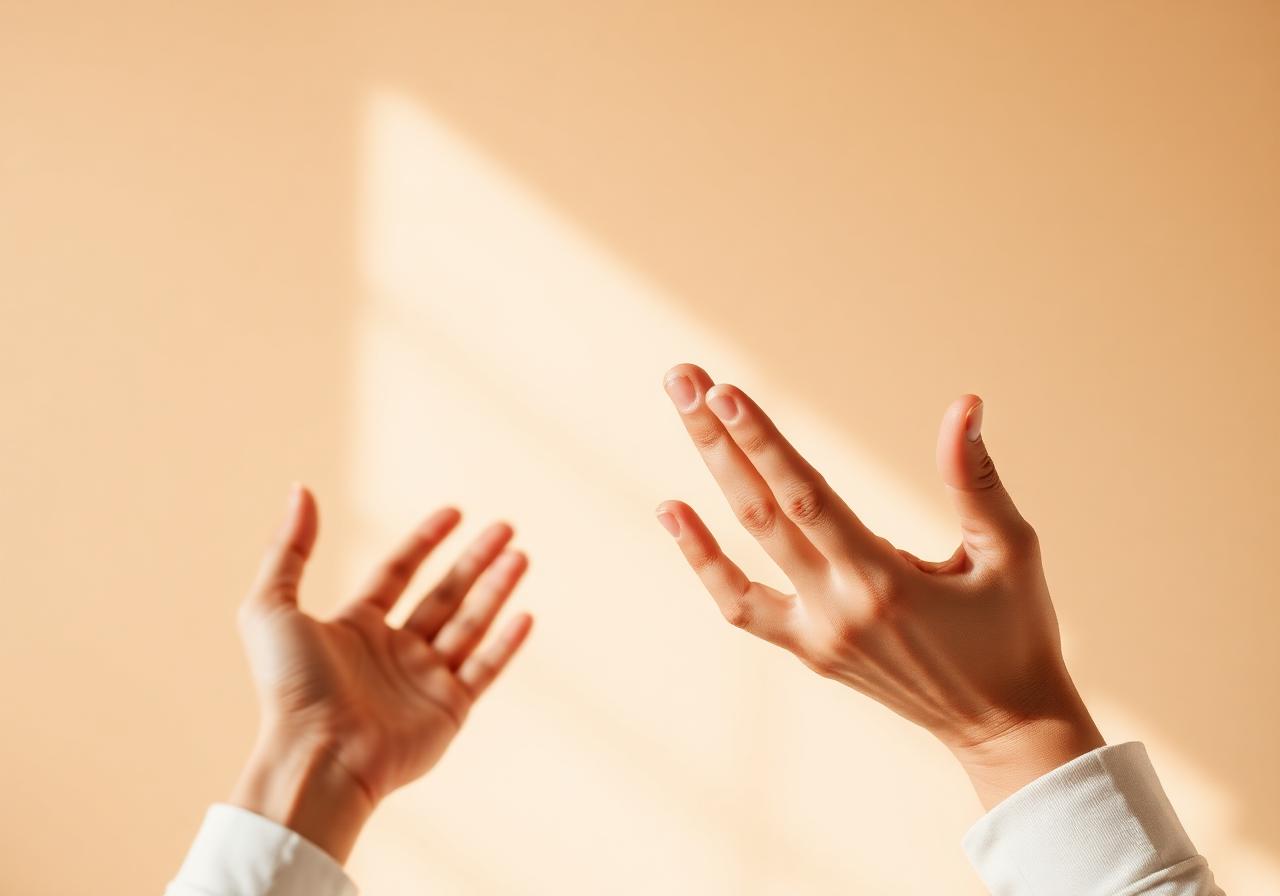 Hands raised in supplication